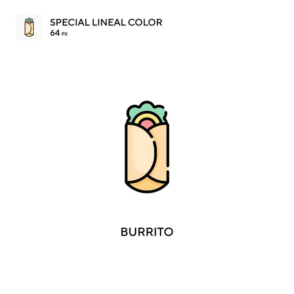 Burrito Icono Especial Vector Color Lineal Iconos Burrito Para Proyecto — Archivo Imágenes Vectoriales