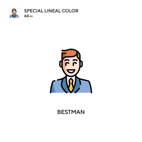 Bestman Special Lineal Color Vector Icon Bestman Icons Your Business — Stock Vector