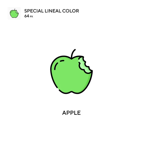 Apple Especial Icono Vector Color Lineal Iconos Apple Para Proyecto — Vector de stock