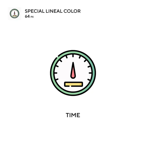 Time Special Lineal Color Vector Icon Časové Ikony Pro Váš — Stockový vektor