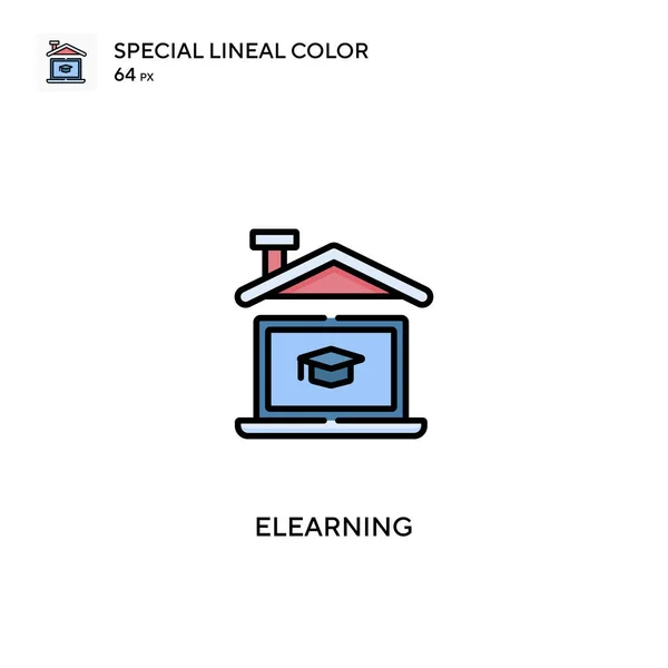 Elearning Special Lineal Color Vector Icon 비즈니스 프로젝트용 아이콘을 학습하는 — 스톡 벡터