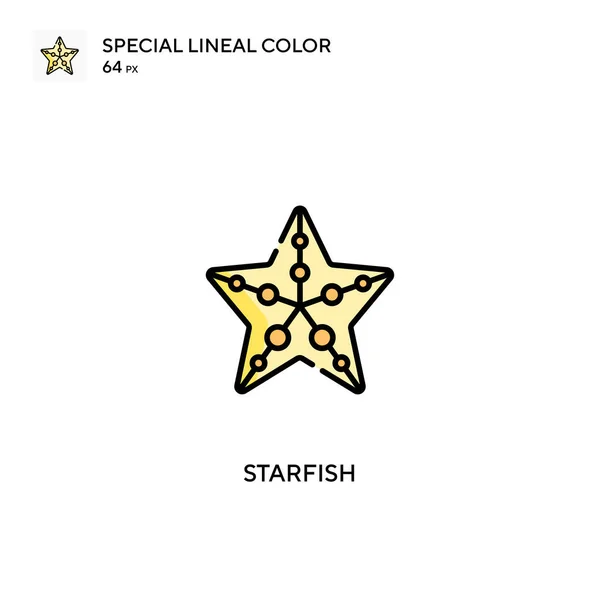 Starfish Ícone Vetorial Cor Linear Especial Ícones Starfish Para Seu — Vetor de Stock