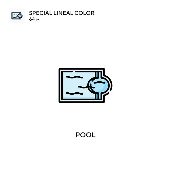 Pool Icono Especial Vector Color Lineal Iconos Piscina Para Proyecto — Archivo Imágenes Vectoriales