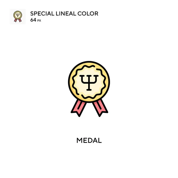 Medaile Speciální Lineární Barevný Vektor Ikony Ikony Medailí Pro Váš — Stockový vektor