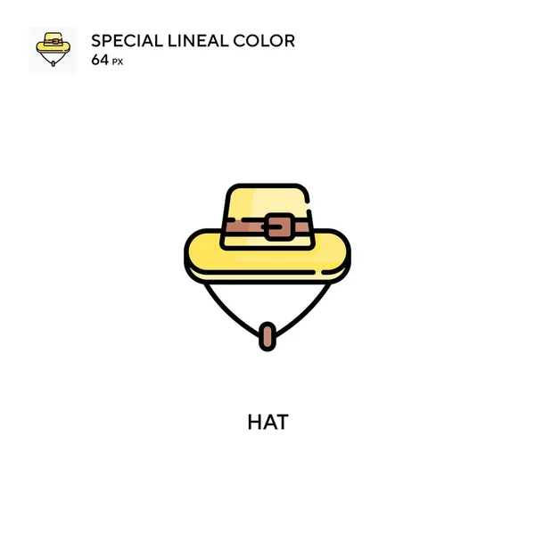 Hat Special Lineal Color Vector Icon Hat Icons Your Business — Stock Vector
