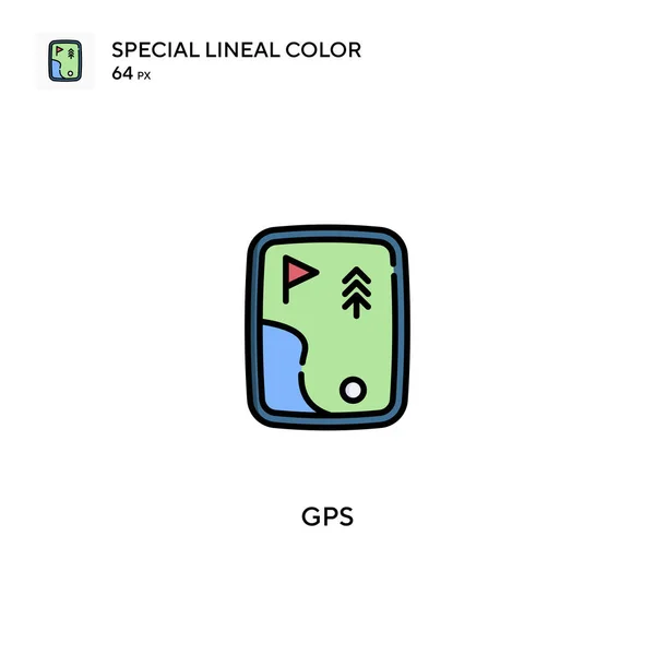 Gps Spécial Lineal Icône Vectorielle Couleur Icônes Gps Pour Votre — Image vectorielle