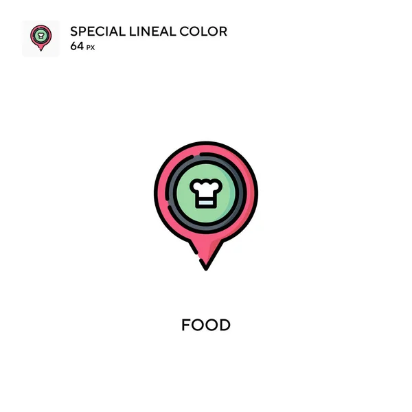 Alimentos Especial Icono Vector Color Lineal Iconos Alimentos Para Proyecto — Vector de stock