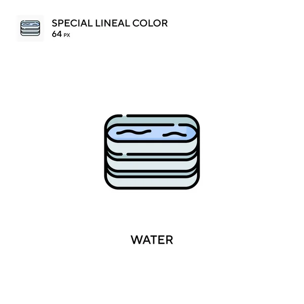水特殊线型彩色矢量图标 您的商业项目中的水图标 — 图库矢量图片