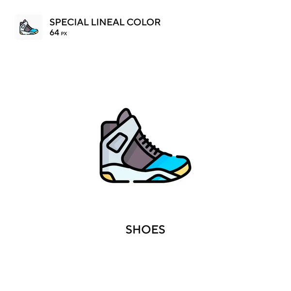 Schoenen Speciale Lijnkleur Vector Pictogram Schoenen Pictogrammen Voor Business Project — Stockvector