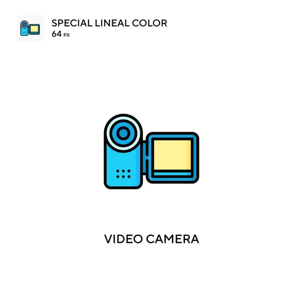 Videókamera Különleges Lineáris Színvektor Ikon Videokamera Ikonok Üzleti Projektjéhez — Stock Vector