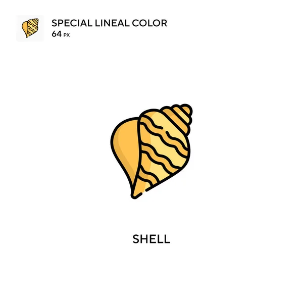 Shell Pictograma Vectorială Culoare Liniară Specială Pictograme Shell Pentru Proiectul — Vector de stoc