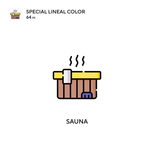 Sauna Icono Especial Vector Color Lineal Iconos Sauna Para Proyecto — Vector de stock