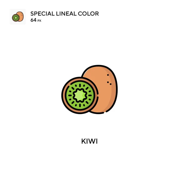 Kiwi Ícone Vetorial Cor Linear Especial Ícones Kiwi Para Seu —  Vetores de Stock