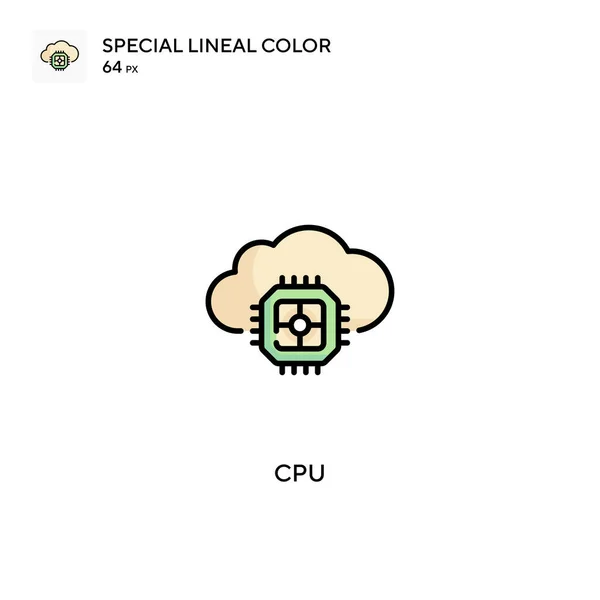 Cpu Icono Especial Vector Color Lineal Iconos Cpu Para Proyecto — Vector de stock