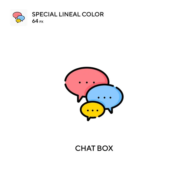 Chat Box Special Lineal Color Vector Icon 비즈니스 프로젝트용 아이콘 — 스톡 벡터