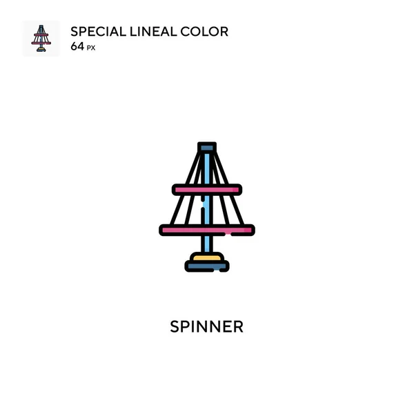 Spinner Különleges Lineáris Színvektor Ikon Spinner Ikonok Üzleti Projektjéhez — Stock Vector