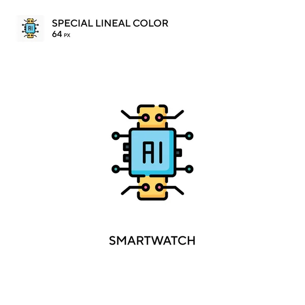 Smartwatch Özel Doğrusal Renk Vektör Simgesi Projeniz Için Akıllı Simgeler — Stok Vektör