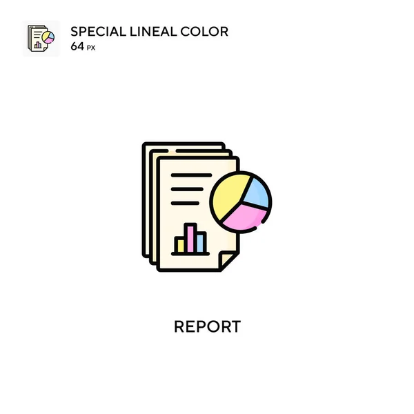 Report Special Lineal Color Vector Icon Report Icons Your Business — Stock Vector