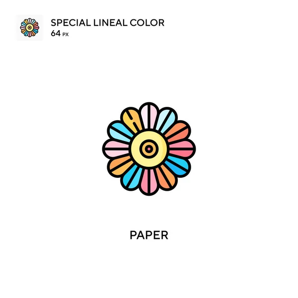 Paper Special Linjal Färg Vektor Ikon Pappersikoner För Ditt Affärsprojekt — Stock vektor