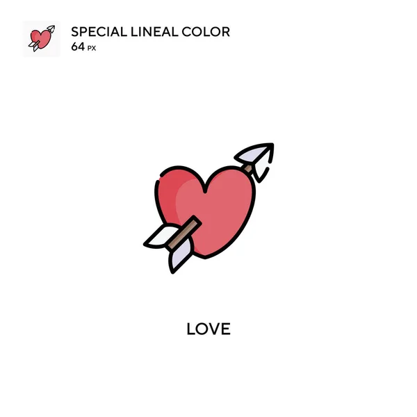 Amor Icono Especial Vector Color Lineal Iconos Amor Para Proyecto — Archivo Imágenes Vectoriales