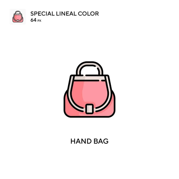 Handtasche Spezielles Lineares Farbvektorsymbol Handtaschen Symbole Für Ihr Geschäftsprojekt — Stockvektor