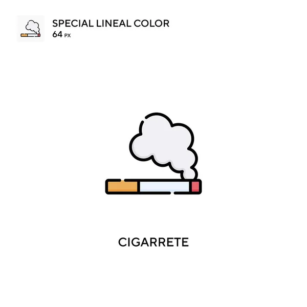 Cigarrete Különleges Lineáris Színvektor Ikon Cigarrete Ikonok Üzleti Projektjéhez — Stock Vector