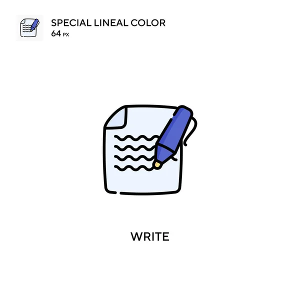 Escribe Icono Especial Vector Color Lineal Escribe Iconos Para Proyecto — Archivo Imágenes Vectoriales