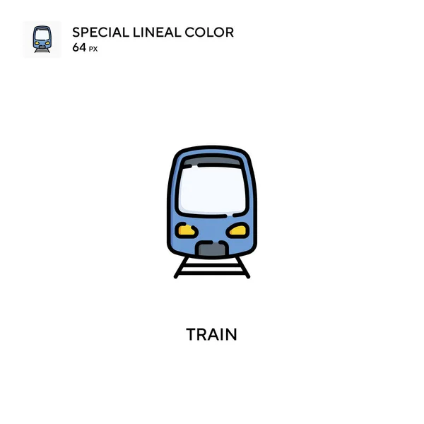 Ειδική Γραμμή Χρώματος Εικονίδιο Διάνυσμα Εικονίδια Τρένο Για Την Επιχείρησή — Διανυσματικό Αρχείο