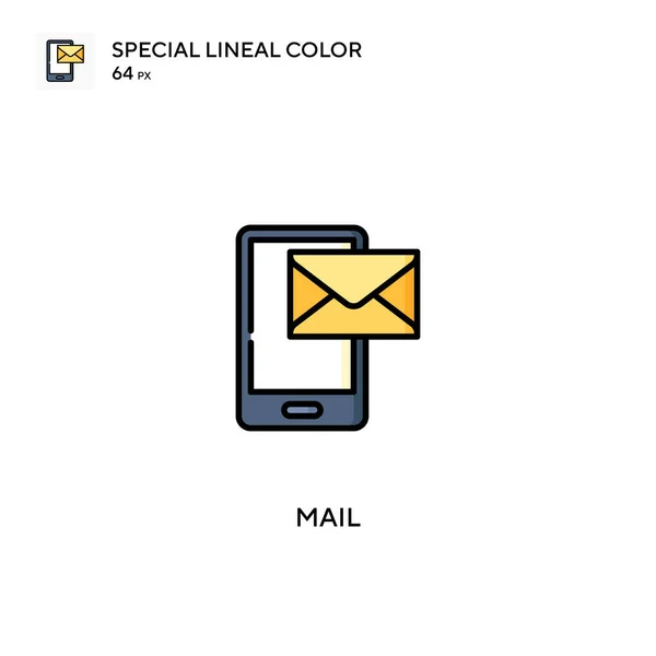 Mail Special Line Color Vector Icon Иконки Вашего Бизнес Проекта — стоковый вектор