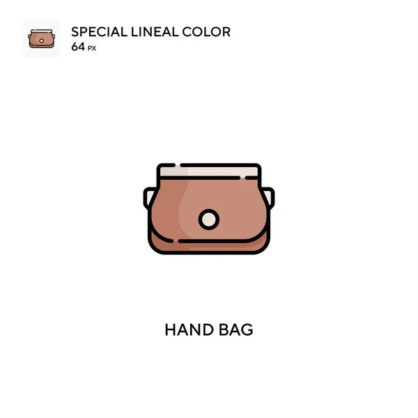 Bolso Mano Icono Especial Vector Color Lineal Iconos Bolso Mano — Vector de stock