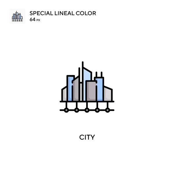 Icône Vectorielle Couleur Linéaire City Special Icônes Ville Pour Votre — Image vectorielle