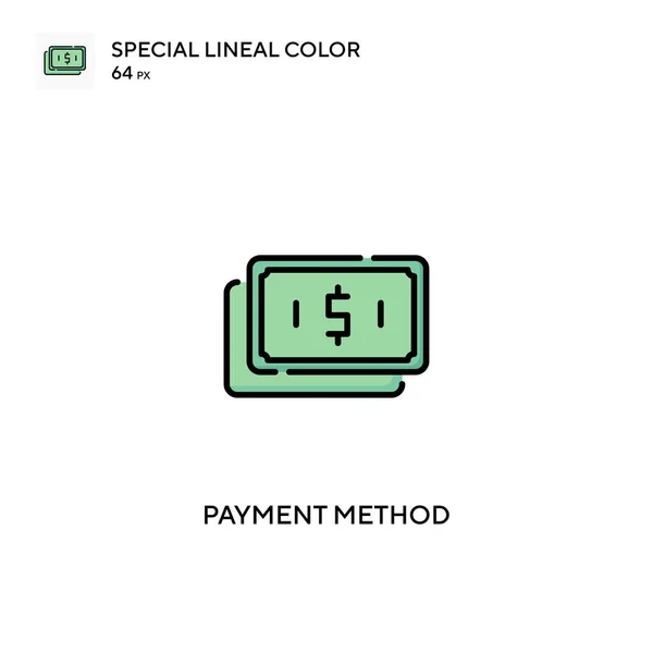 Betalningsmetod Speciell Linjal Färg Vektor Ikon Betalningsmetod Ikoner För Ditt — Stock vektor