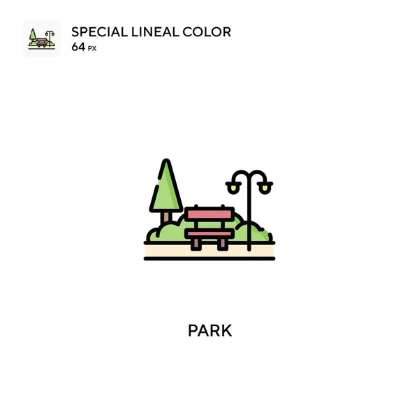 Park Spezielles Lineares Farbvektorsymbol Park Symbole Für Ihr Geschäftsprojekt — Stockvektor