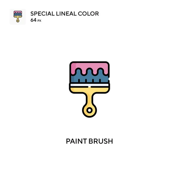 Pincel Pintura Icono Vector Color Lineal Especial Pintar Iconos Pincel — Vector de stock