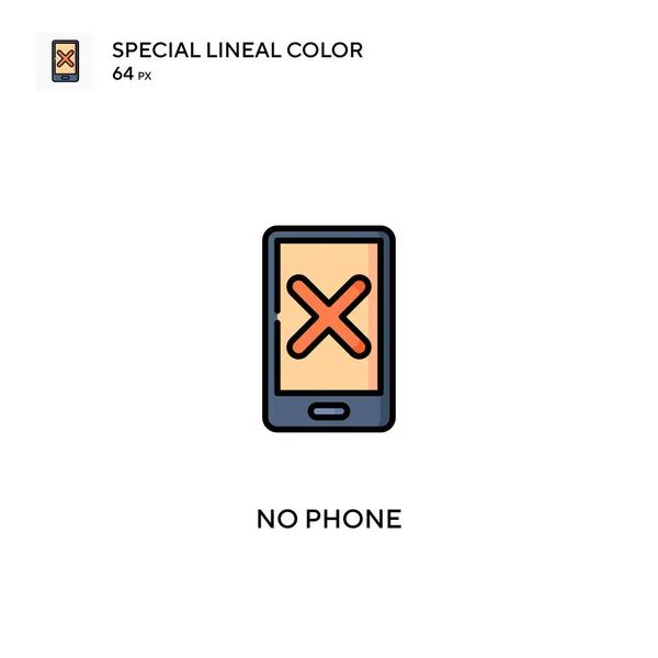 Pas Téléphone Icône Vectorielle Couleur Linéaire Spéciale Pas Icônes Téléphoniques — Image vectorielle