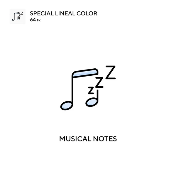 Müzik Notaları Özel Doğrusal Renk Vektörü Simgesi Projeniz Için Müzik — Stok Vektör