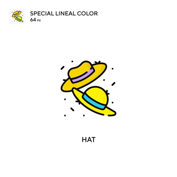 Hat Special Lineal Color Vector Icon Hat Icons Your Business — Stock Vector