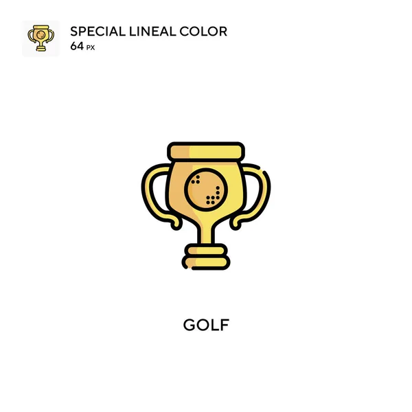 Golf Spécial Lineal Icône Vectorielle Couleur Icônes Golf Pour Votre — Image vectorielle