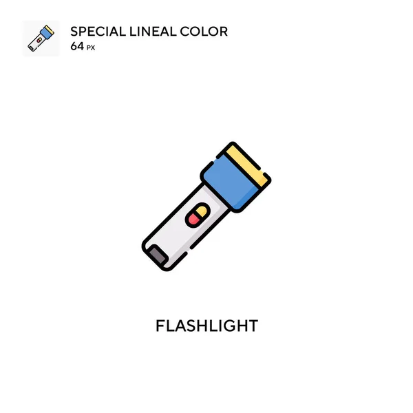 Taschenlampe Spezielles Lineares Farbvektorsymbol Taschenlampensymbole Für Ihr Geschäftsprojekt — Stockvektor