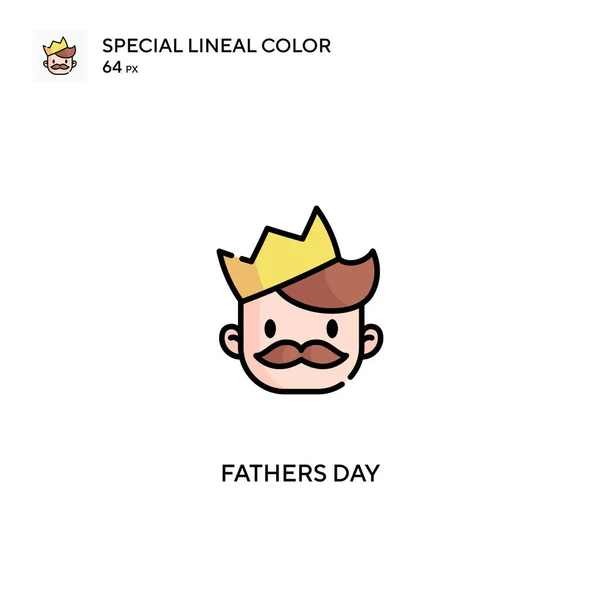 Ημέρα Πατέρων Ειδικό Εικονίδιο Διάνυσμα Χρώματος Lineal Πατέρες Εικονίδια Ημέρα — Διανυσματικό Αρχείο
