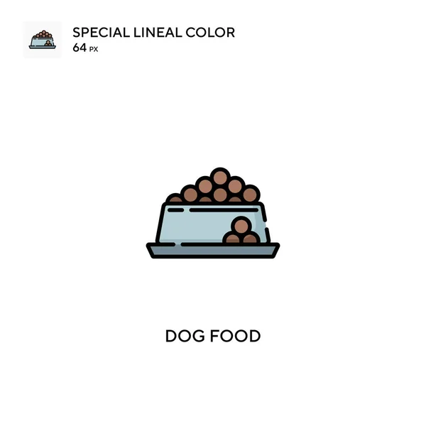 Alimentos Para Cães Ícone Vetorial Cor Linear Especial Ícones Comida — Vetor de Stock
