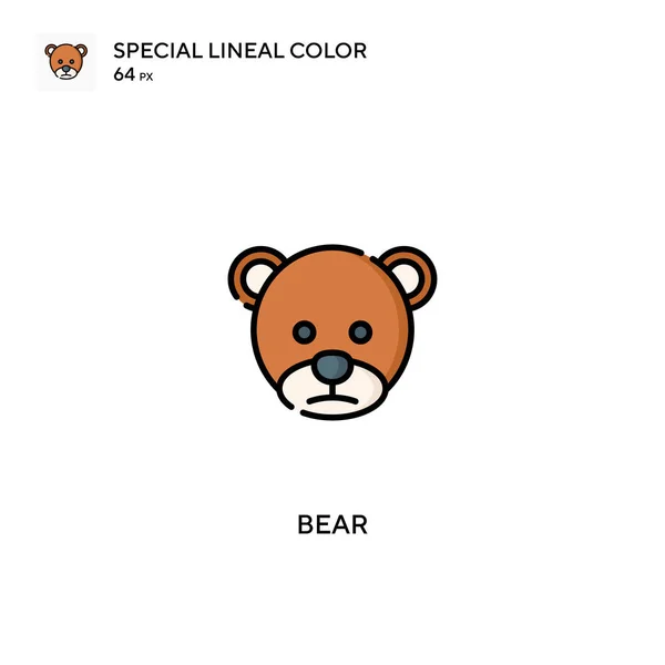 Oso Icono Especial Vector Color Lineal Iconos Oso Para Proyecto — Vector de stock