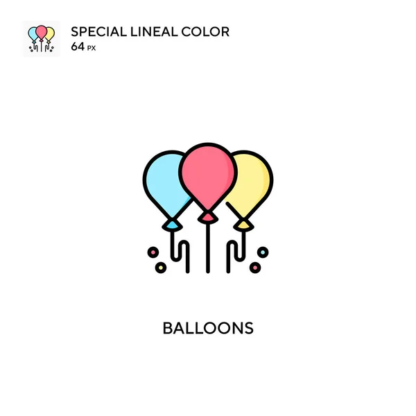 Globos Icono Especial Vector Color Lineal Iconos Globos Para Proyecto — Archivo Imágenes Vectoriales