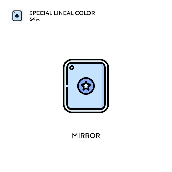 Miroir Icône Vectorielle Couleur Linéaire Spéciale Icônes Miroir Pour Votre — Image vectorielle