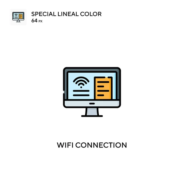 Wifi Connection Special Lineal Color Vector Icon Wifi Connection Icons — Stock Vector