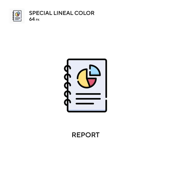 报告特殊线形彩色矢量图标 为您的业务项目提供报告图标 — 图库矢量图片