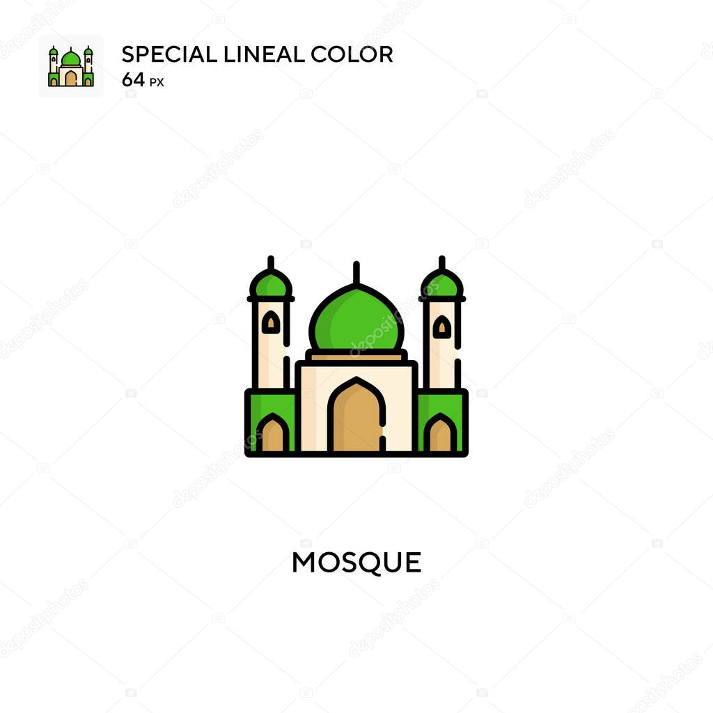 Mosque Special lineal color vector icon. Mosque icons for your business project