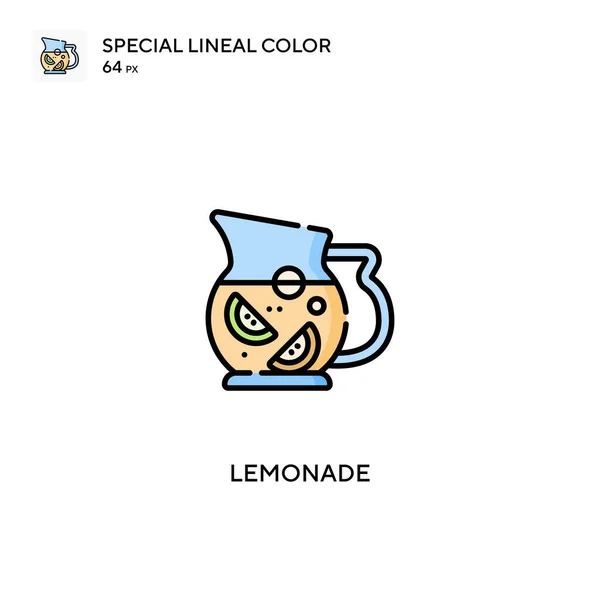 柠檬水特殊线形彩色矢量图标 柠檬水图标为您的商业项目 — 图库矢量图片