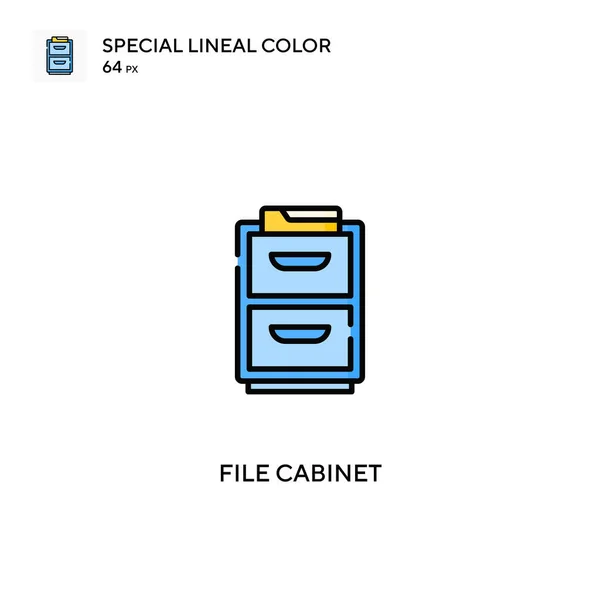 File Cabinet Special Lineal Color Vector Icon File Cabinet Icons — Stock Vector