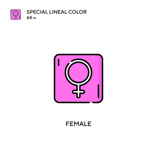 Mujer Especial Icono Vector Color Lineal Iconos Femeninos Para Proyecto — Archivo Imágenes Vectoriales